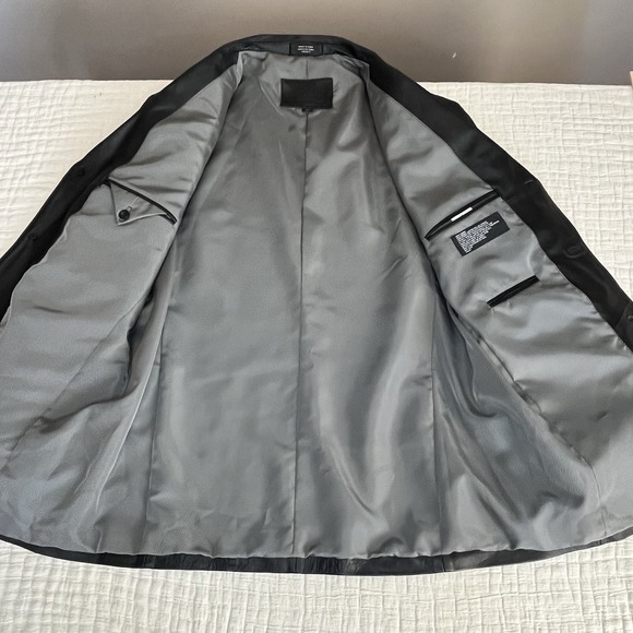 Stafford Executive Black Genuine Leather Men's Blazer Jacket RN93677‎ Size Large - Picture 5 of 9